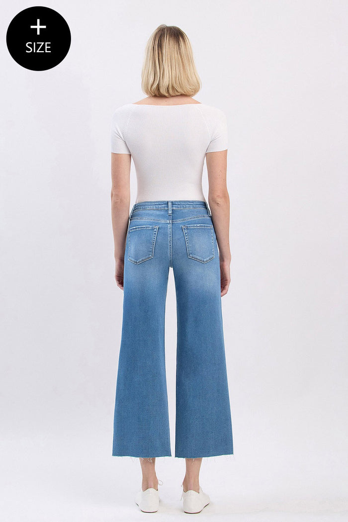 Curvy Blue Skies Crop Jeans by Vervet