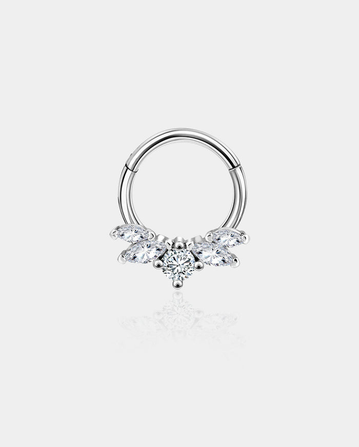 CZ Crown Daith Septum Ring