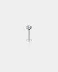 CZ Internally Threaded Titanium Labret Stud