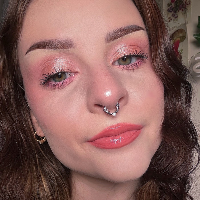 CZ Snake and Heart Segment Septum Ring