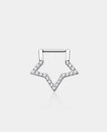 CZ star septum ring
