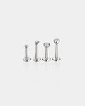 CZ Threadless Push Pin Titanium Cartilage Stud