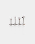 CZ Threadless Push Pin Titanium Helix Stud