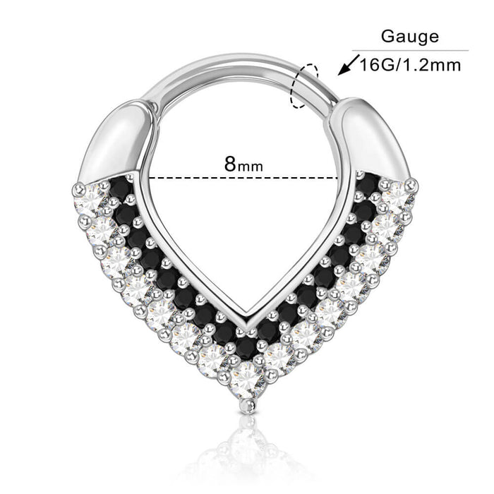 16g triangle septum piercing ring