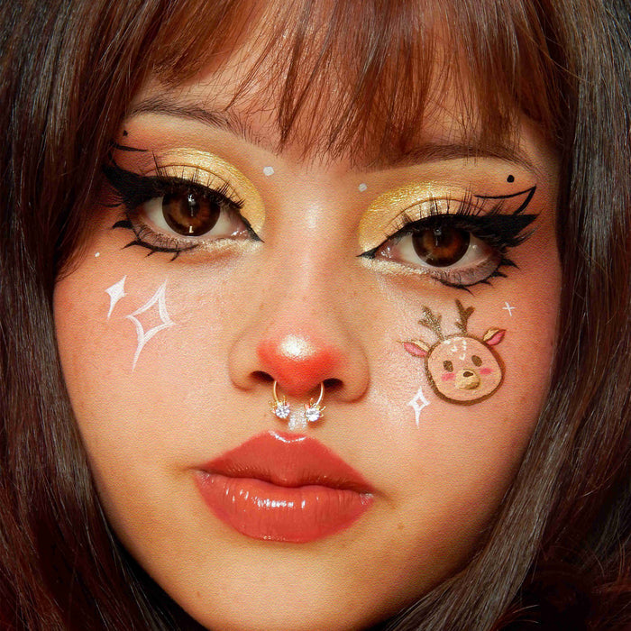 Deer Head Christmas Horseshoe Septum Ring