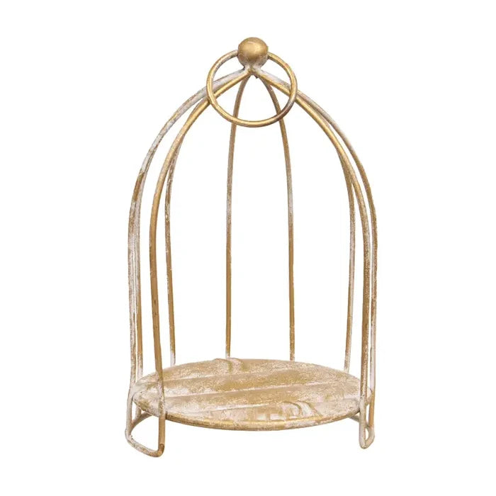 Distressed metal birdcage