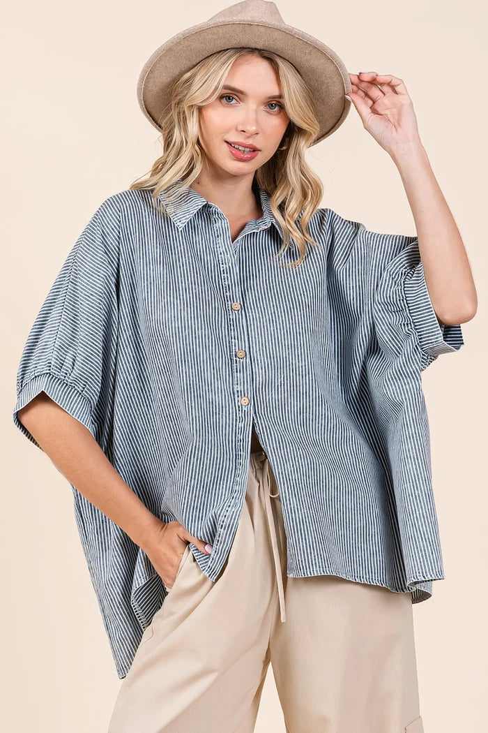 Dolman Button Down Shirt