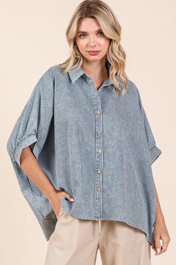 Dolman Button Down Shirt