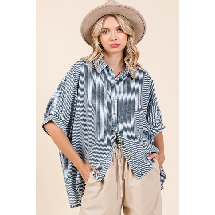 Dolman Button Down Shirt