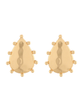 Dotted Gold Teardrop Earrings
