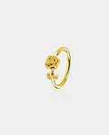 Engraved Rose Seamless Nose Hoop