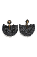 Fanned Raffia Earrings