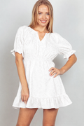 Floral Textured Mini Dress