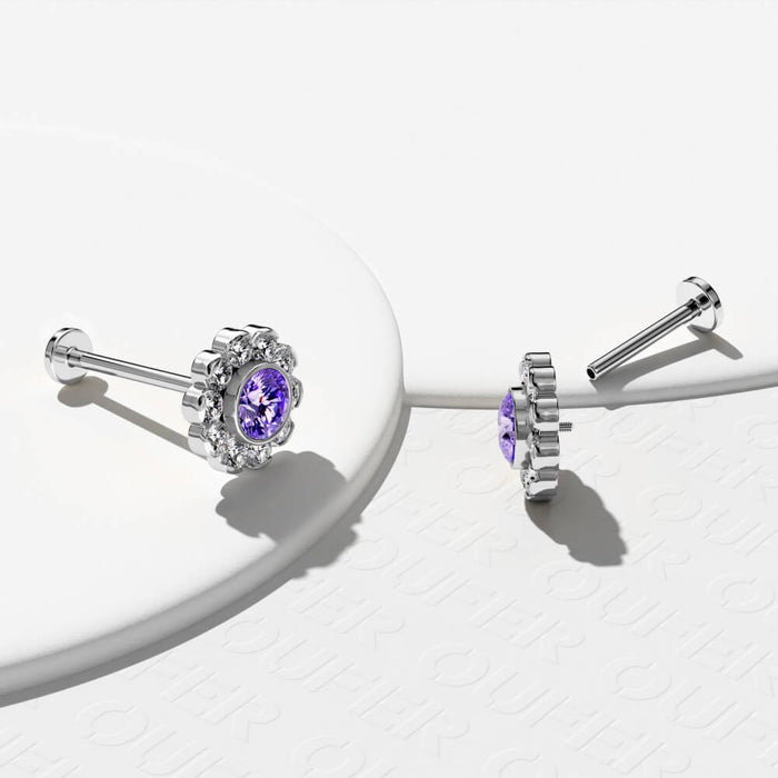 internally threaded medusa lip ring