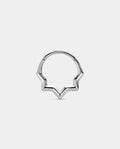 silver half-star septum ring