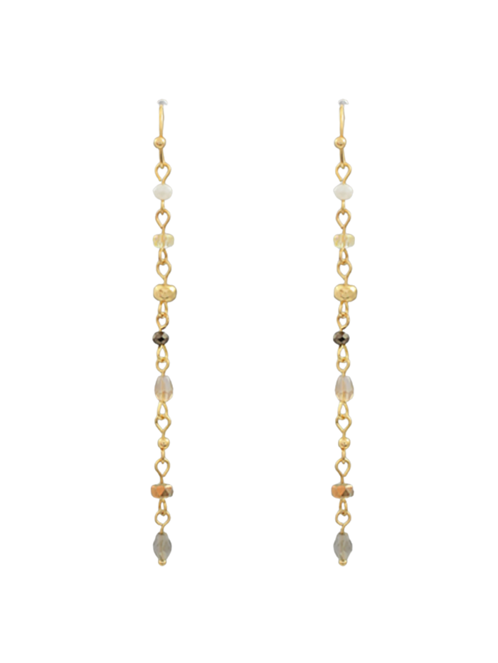 Glass Chain Drop Earrings