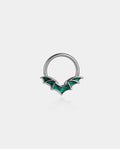 oufer green bat wing septum ring