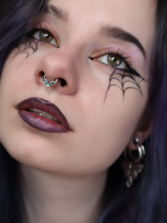 Glitter Bat Wing Daith Septum Ring