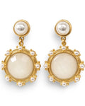 Gold Antique Pearl Drop Earring