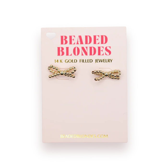 Gold Bow Earrings