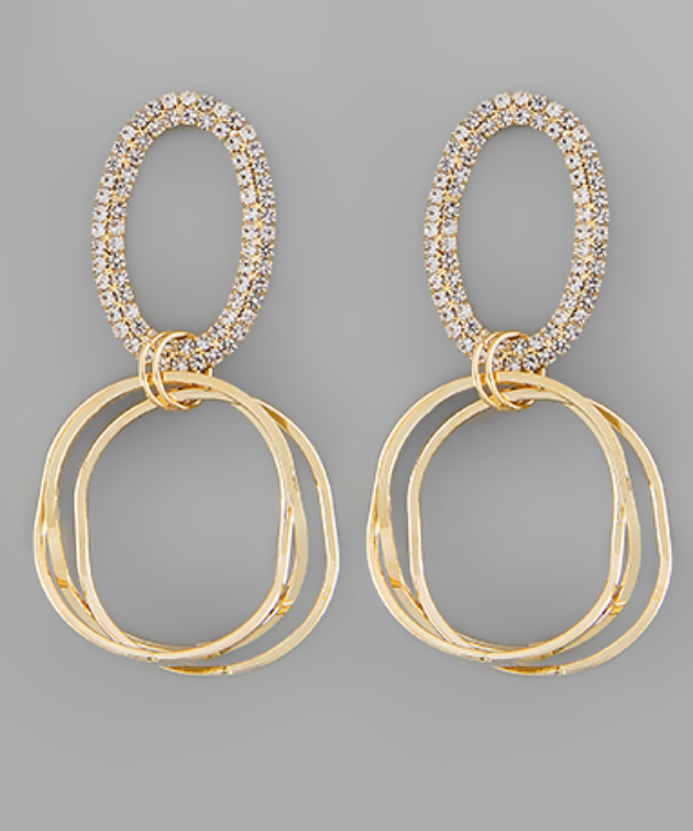 Golden Ring Drop Earrings