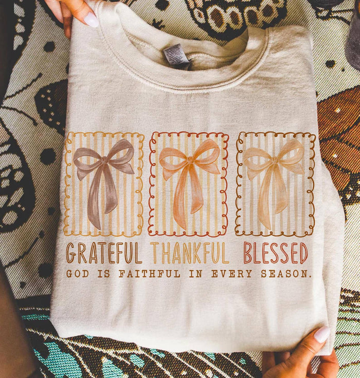 Grateful Thankful Blessed Tee*Final Sale