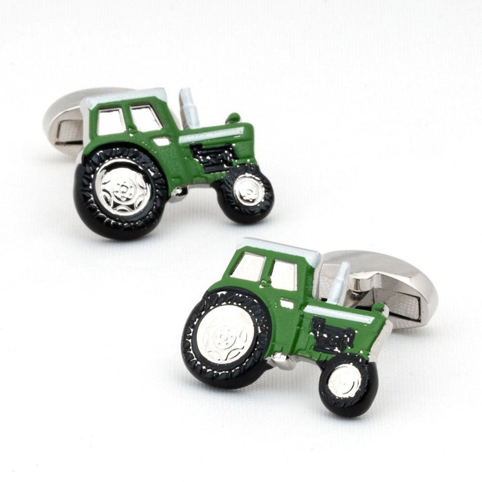 Green Farm Tractor Cufflinks Novelty Cufflinks Clinks Australia