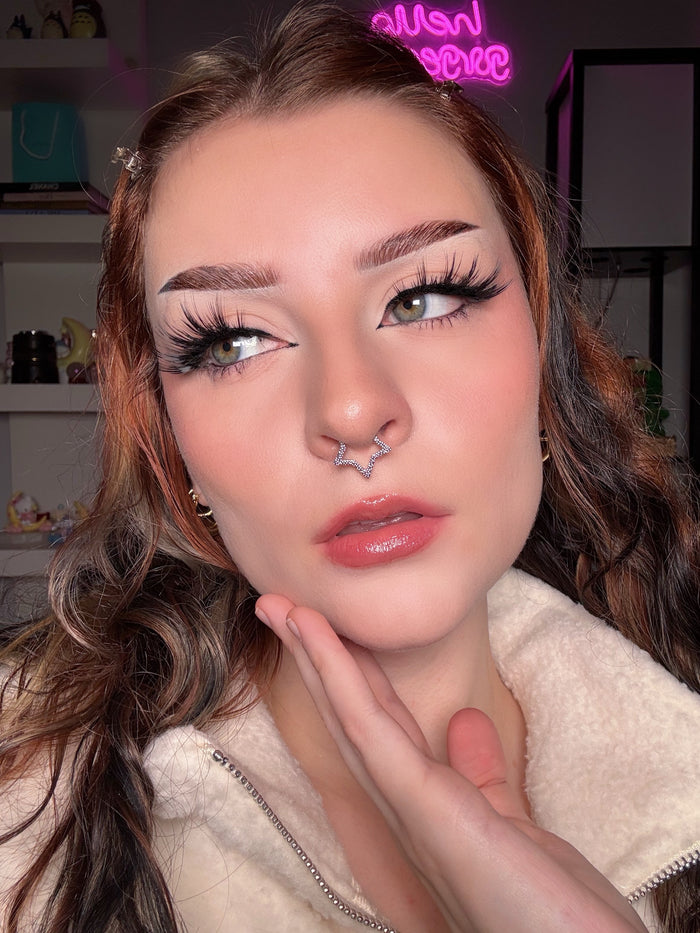 Hammered Texture Star Clicker Septum Ring