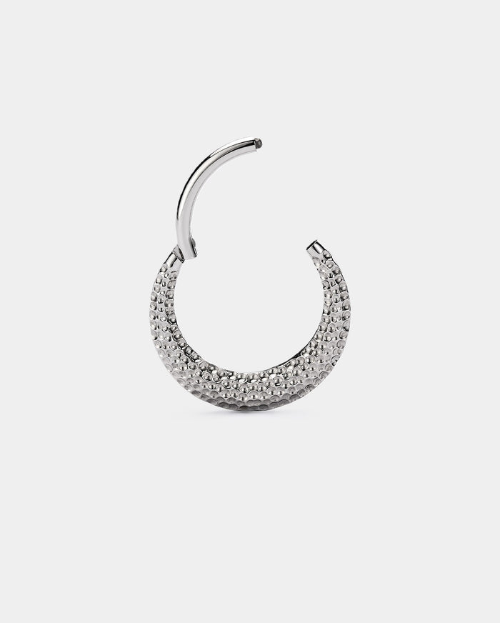 hinged segment hammered septum ring