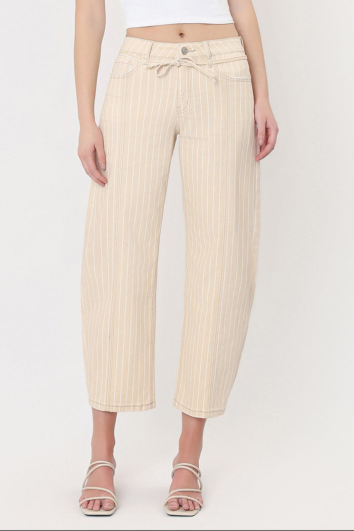 Harbor Stripe Barrel Jeans by Lovervet