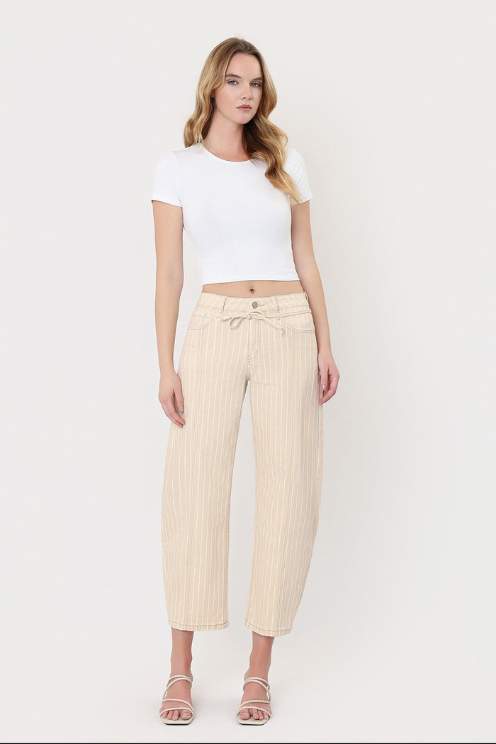 Harbor Stripe Barrel Jeans by Lovervet
