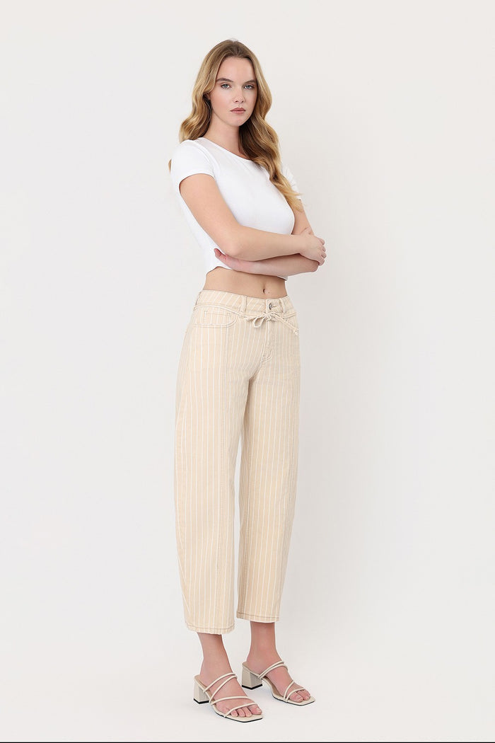 Harbor Stripe Barrel Jeans by Lovervet