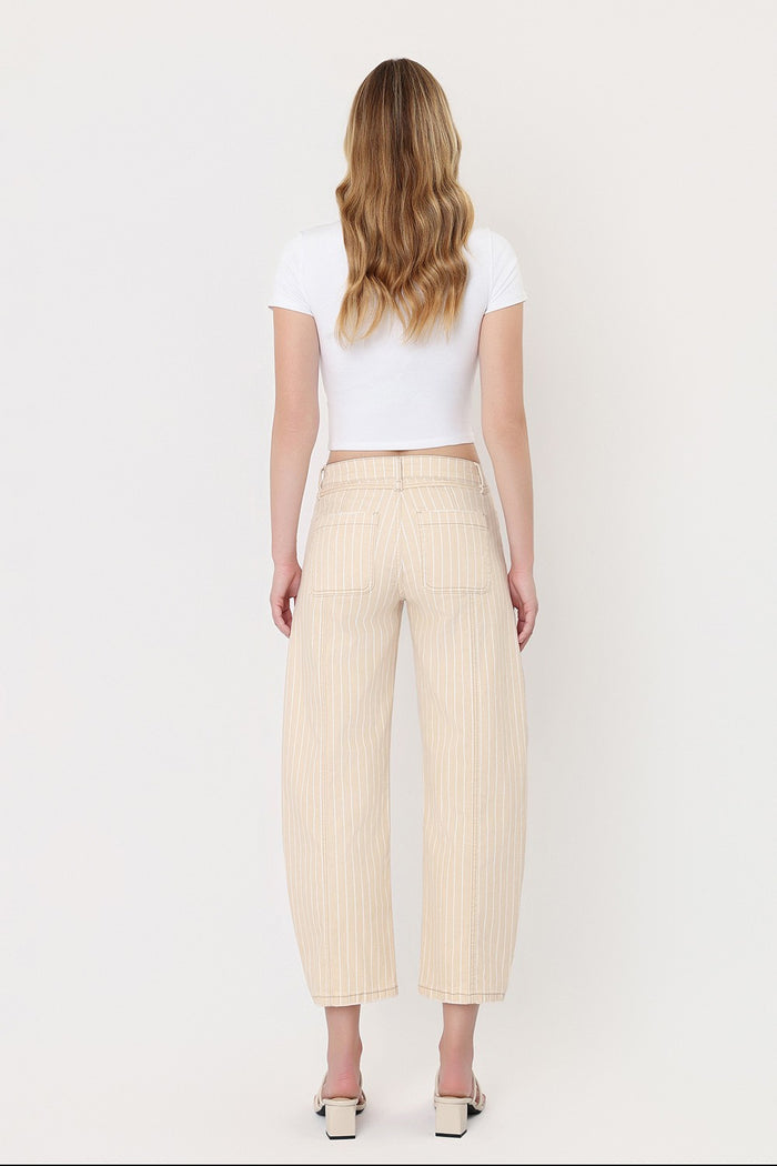 Harbor Stripe Barrel Jeans by Lovervet