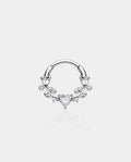 Heart CZ Roses Segment Septum Ring