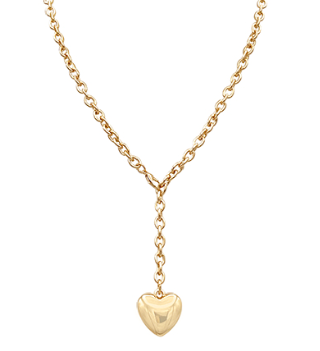 Heart Pendant Chain Link Necklace