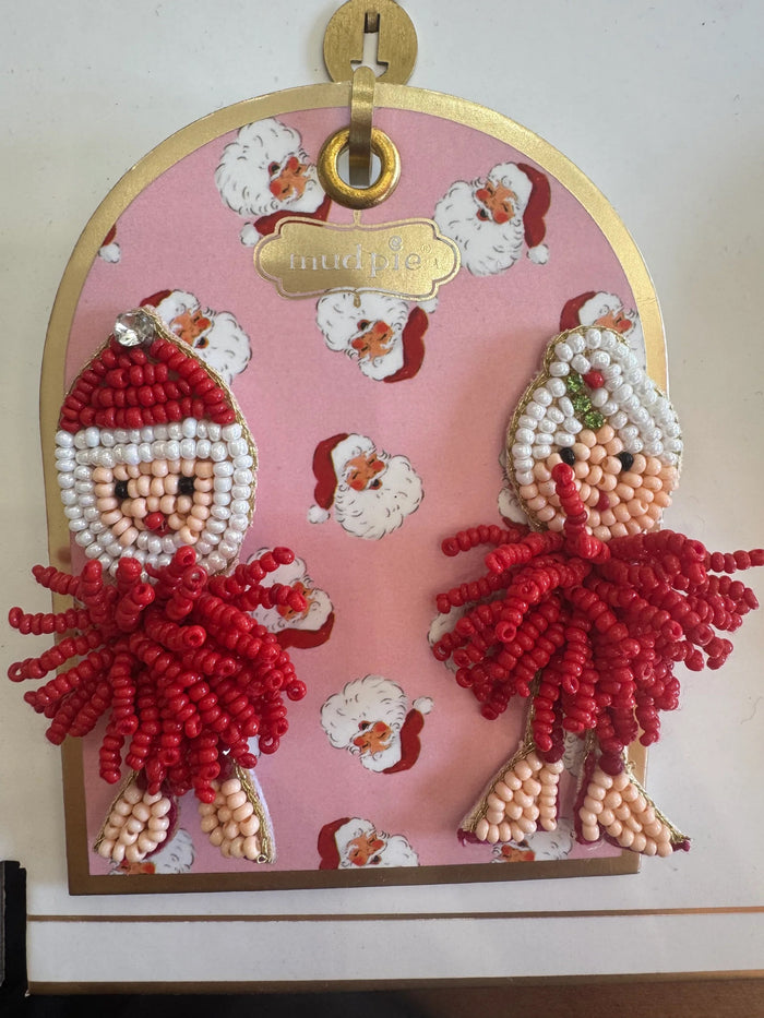 Holiday Beaded Earrings by Mud Pie*Final Sale