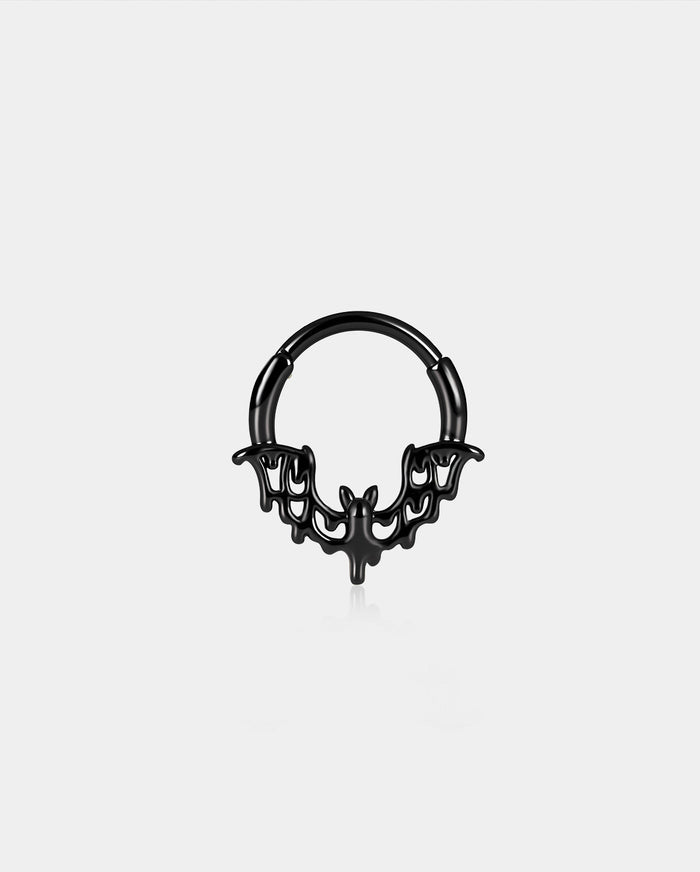 oufer black bat septum ring