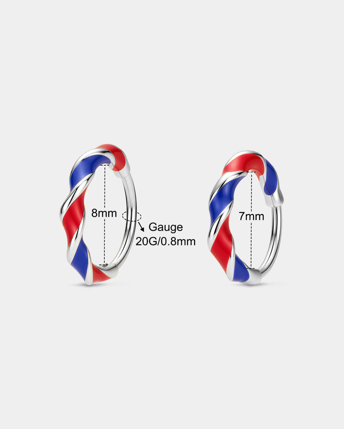 Independence Day- Twisted Segment Nose Ring