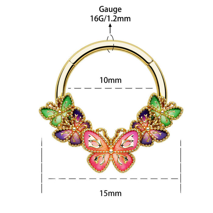 10mm butterfly septum ring
