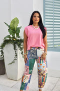 Jewel Patch Barrel Pants