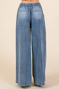 Jodifl Wide Legged Washed Denim Pants