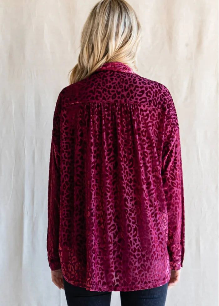 Kay Velvet Leopard Print Top *Final Sale