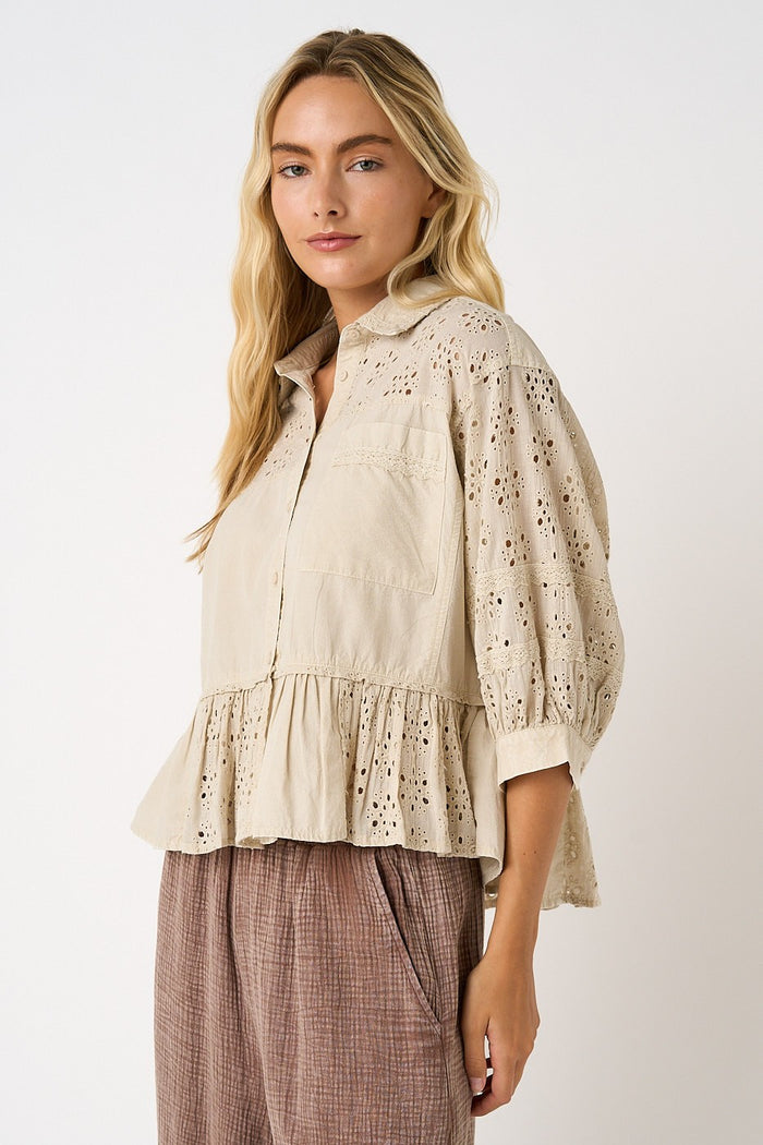 Lacey Love Peplum Blouse
