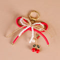 Layered Bows Bag Charm Cherry Bliss