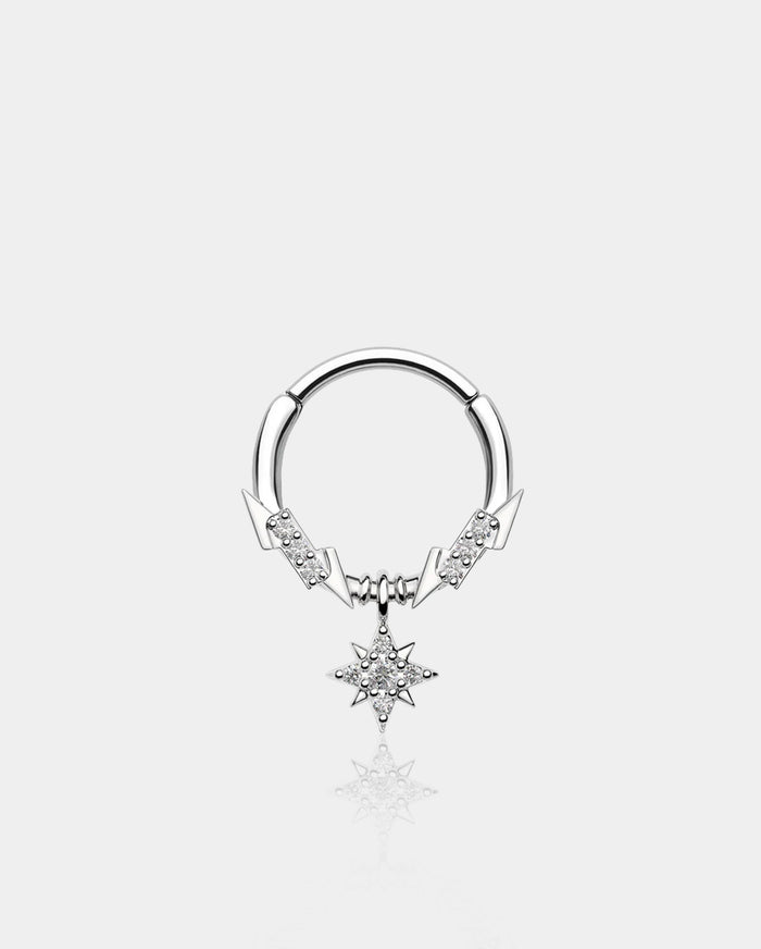 Lightning Bolt  Dangle Septum Ring