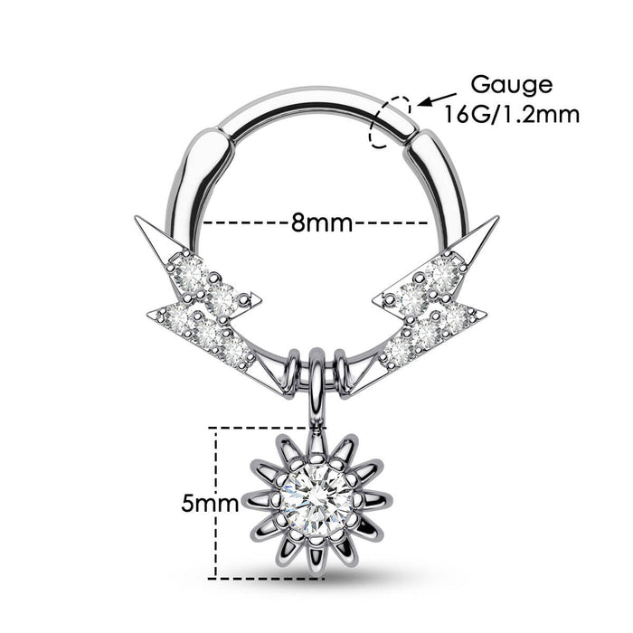 8mm dangle septum ring