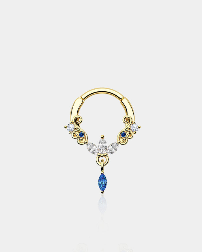Lotus CZ Clicker Septum Ring