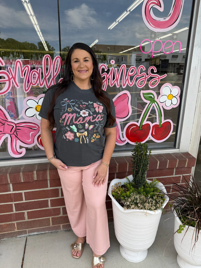 Mama Floral Bow Graphic Tee
