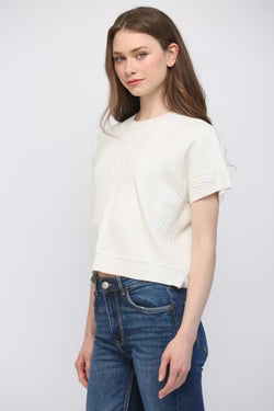 Mixed Knit Sweater Top