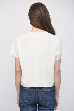Mixed Knit Sweater Top